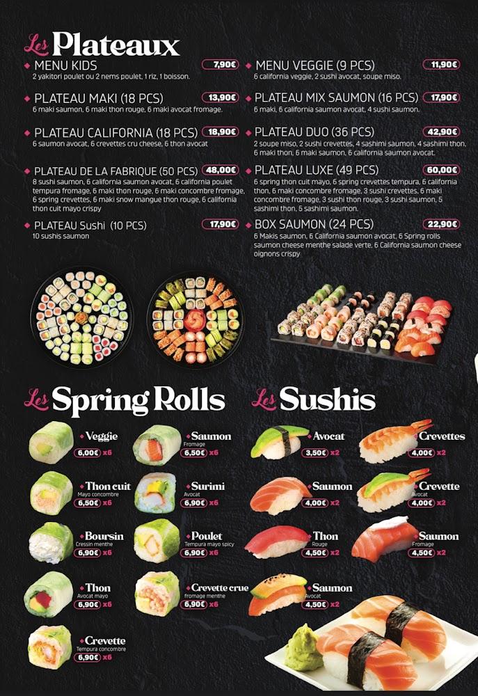 La Fabrique du Sushi - Scan Menu 3